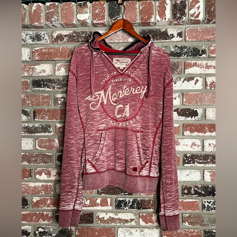 Premium original Monterey California soft long sleeve deep Vneck hoodie